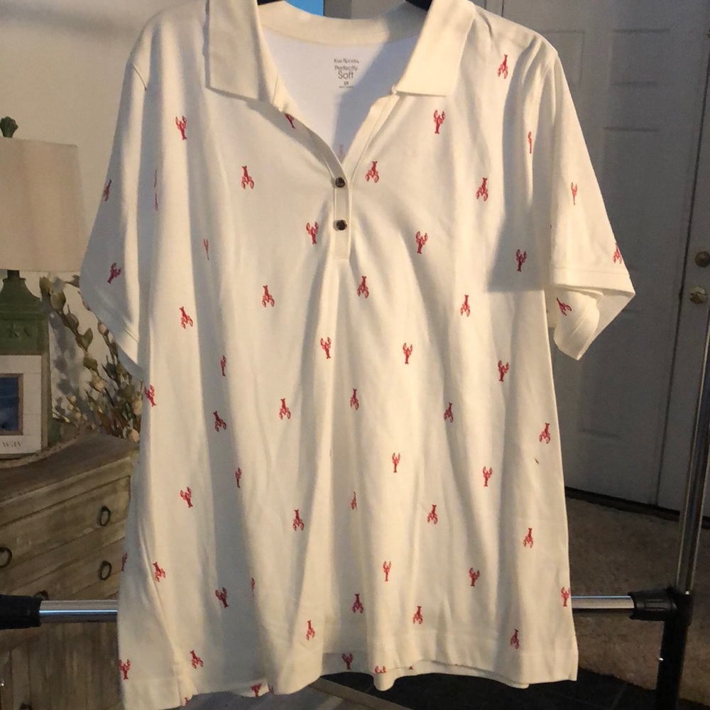 White lobster shirt